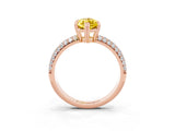 Rose gold Marquise Cut Cut Diamond Milgrain Marquise Band with Prong Setting_3