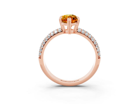 Rose gold Marquise Cut Cut Diamond Milgrain Marquise Band with Prong Setting_3