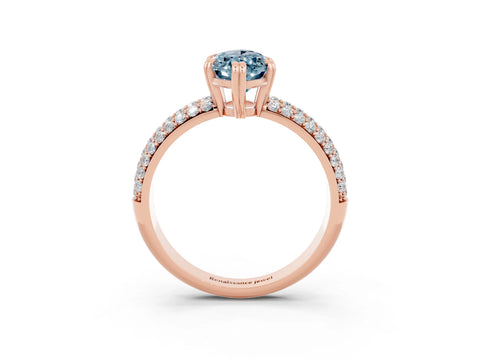Rose gold Marquise Cut Cut Diamond Milgrain Marquise Band with Prong Setting_3