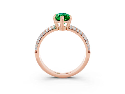 Rose gold Marquise Cut Cut Diamond Milgrain Marquise Band with Prong Setting_3