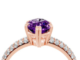 Rose gold Marquise Cut Cut Diamond Milgrain Marquise Band with Prong Setting_4