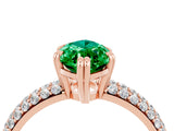 Rose gold Marquise Cut Cut Diamond Milgrain Marquise Band with Prong Setting_4