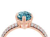 Rose gold Marquise Cut Cut Diamond Milgrain Marquise Band with Prong Setting_4