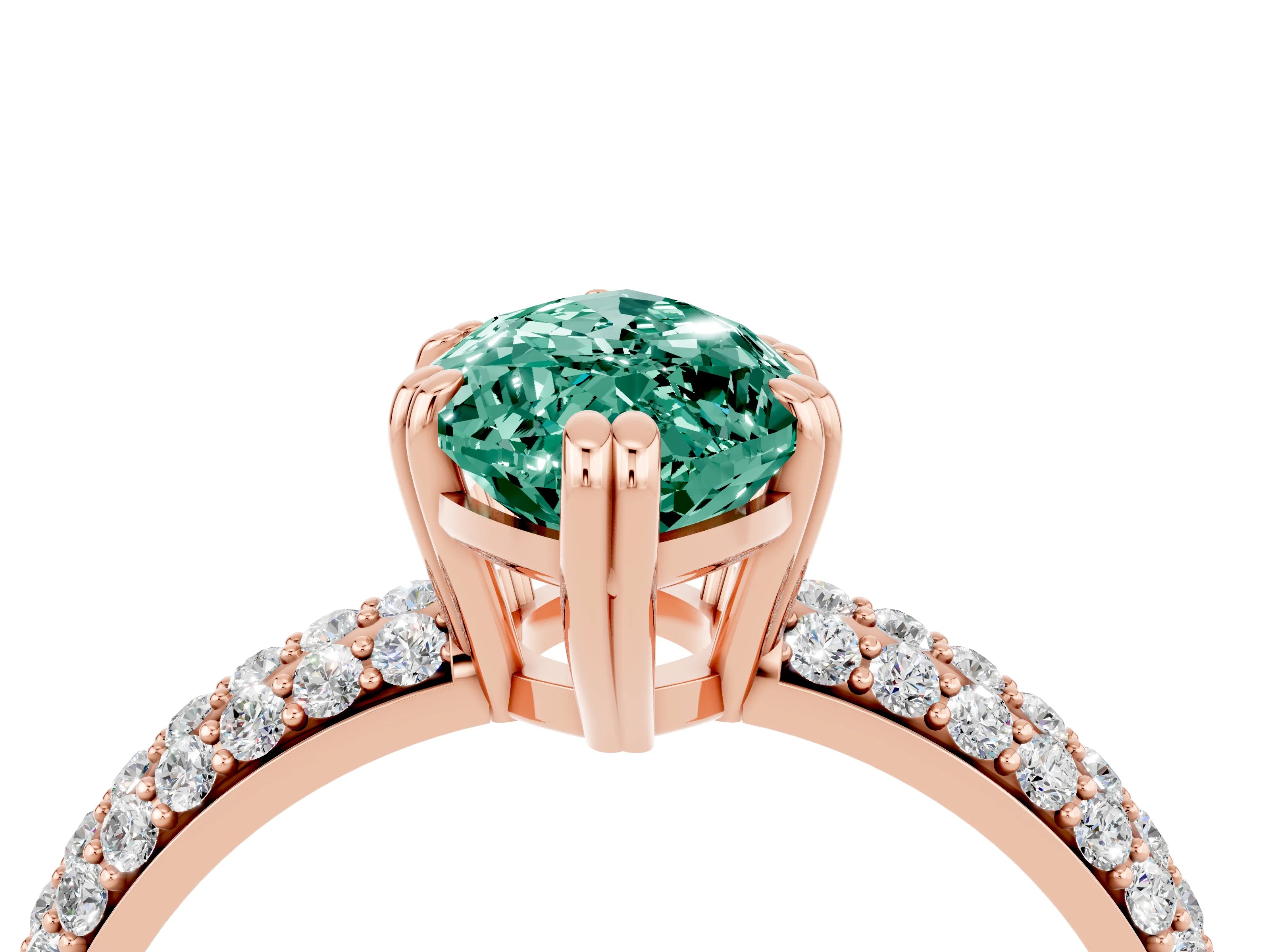 Rose gold Marquise Cut Cut Diamond Milgrain Marquise Band with Prong Setting_4