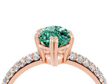 Rose gold Marquise Cut Cut Diamond Milgrain Marquise Band with Prong Setting_4