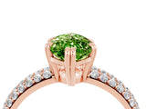 Rose gold Marquise Cut Cut Diamond Milgrain Marquise Band with Prong Setting_4