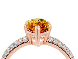 Rose gold Marquise Cut Cut Diamond Milgrain Marquise Band with Prong Setting_4