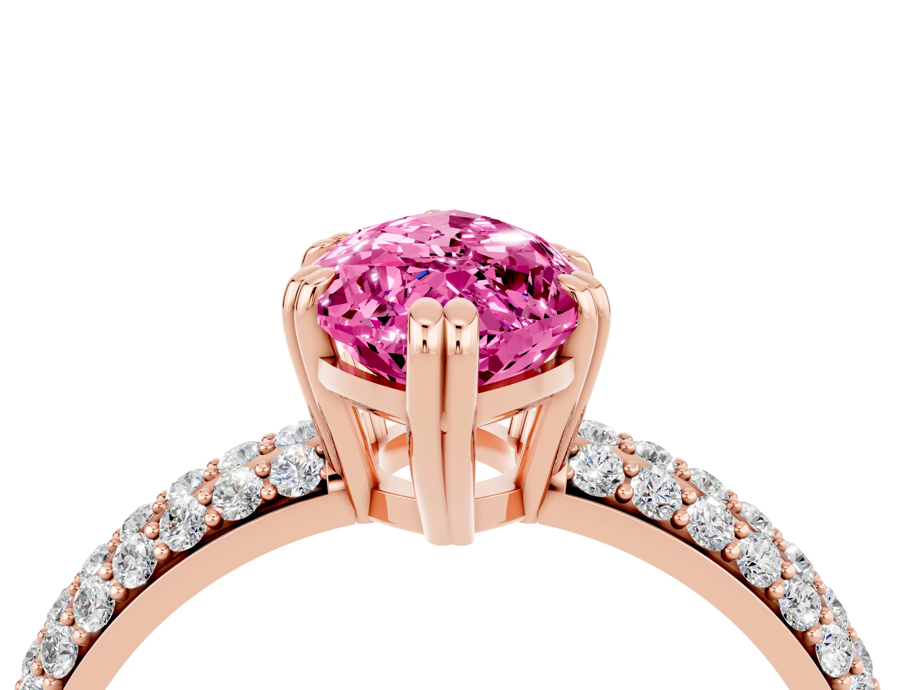 Rose gold Marquise Cut Cut Diamond Milgrain Marquise Band with Prong Setting_4