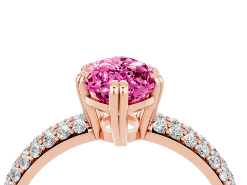 Rose gold Marquise Cut Cut Diamond Milgrain Marquise Band with Prong Setting_4