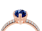 Rose gold Marquise Cut Cut Diamond Milgrain Marquise Band with Prong Setting_4