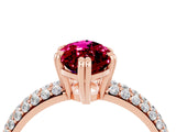 Rose gold Marquise Cut Cut Diamond Milgrain Marquise Band with Prong Setting_4