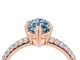 Rose gold Marquise Cut Cut Diamond Milgrain Marquise Band with Prong Setting_4