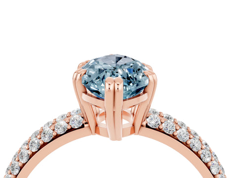 Rose gold Marquise Cut Cut Diamond Milgrain Marquise Band with Prong Setting_4