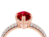 Rose gold Marquise Cut Cut Diamond Milgrain Marquise Band with Prong Setting_4