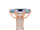 Rose gold Marquise Cut Cut Diamond Milgrain Marquise Band with Prong Setting_5