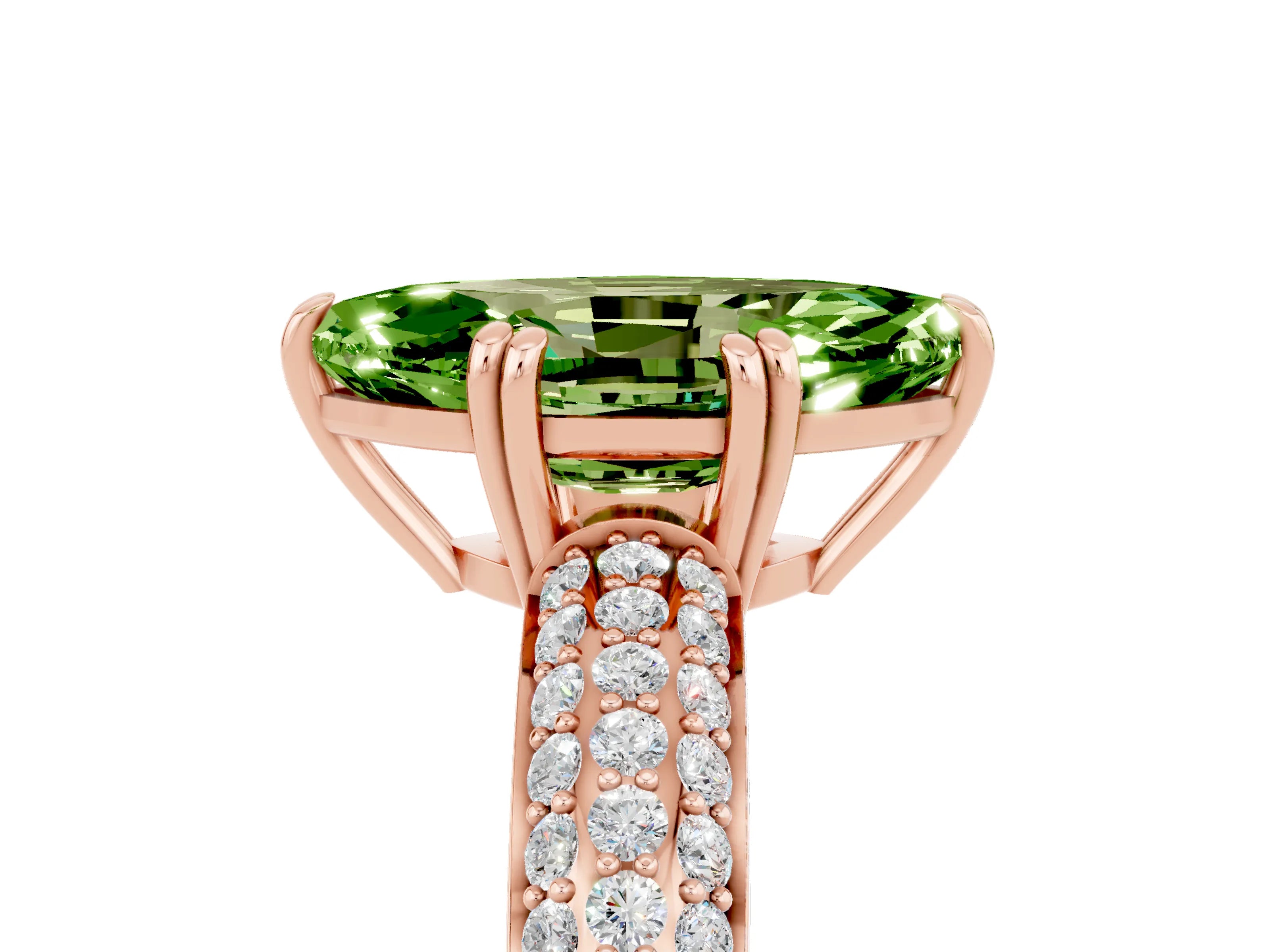 Rose gold Marquise Cut Cut Diamond Milgrain Marquise Band with Prong Setting_5