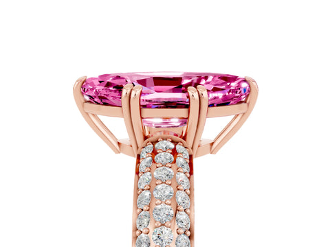 Rose gold Marquise Cut Cut Diamond Milgrain Marquise Band with Prong Setting_5
