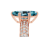 Rose gold Marquise Cut Cut Diamond Milgrain Marquise Band with Prong Setting_5