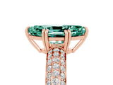 Rose gold Marquise Cut Cut Diamond Milgrain Marquise Band with Prong Setting_5