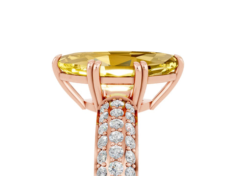 Rose gold Marquise Cut Cut Diamond Milgrain Marquise Band with Prong Setting_5