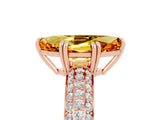 Rose gold Marquise Cut Cut Diamond Milgrain Marquise Band with Prong Setting_5