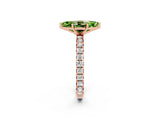 Rose gold Marquise Cut Cut Diamond Pavé Band with Four-Prong Setting_2