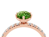 Rose gold Marquise Cut Cut Diamond Pavé Band with Four-Prong Setting_4