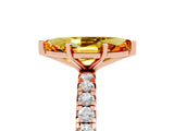 Rose gold Marquise Cut Cut Diamond Pavé Band with Four-Prong Setting_5