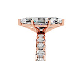 Rose gold Marquise Cut Cut Diamond Pavé Band with Four-Prong Setting_5
