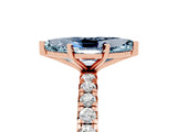 Rose gold Marquise Cut Cut Diamond Pavé Band with Four-Prong Setting_5