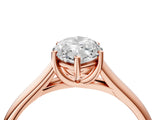 Rose gold Marquise Cut Cut Diamond Solitaire Engagement Ring with Tapered Plain Band and Four-Prong Setting_19
