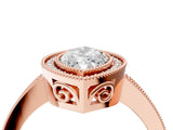 Rose gold Marquise Cut Cut Halo Pavé Diamond Ring_17