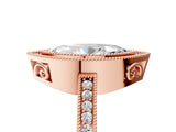 Rose gold Marquise Cut Cut Halo Pavé Diamond Ring_18
