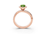 Rose gold Marquise Cut Cut Halo Split Shank Prong Setting Ring_25