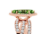 Rose gold Marquise Cut Cut Halo Split Shank Prong Setting Ring_27