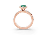 Rose gold Marquise Cut Cut Halo Split Shank Prong Setting Ring_27