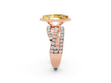 Rose gold Marquise Cut Cut Halo Split Shank Prong Setting Ring_37