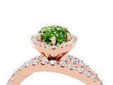 Rose gold Marquise Cut Cut Halo Split Shank Prong Setting Ring_38