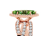 Rose gold Marquise Cut Cut Halo Split Shank Prong Setting Ring_39
