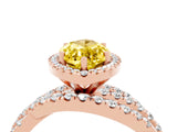 Rose gold Marquise Cut Cut Halo Split Shank Prong Setting Ring_39