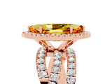 Rose gold Marquise Cut Cut Halo Split Shank Prong Setting Ring_39