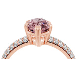 Rose gold Marquise Cut Cut Pave Diamond Engagement Ring with Channel Set Band and Four-Prong Setting_4