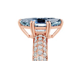 Rose gold Marquise Cut Cut Pave Diamond Engagement Ring with Channel Set Band and Four-Prong Setting_5