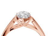 Rose gold Marquise Cut Cut Pave Split Shank Engagement Ring with Four-Prong Setting_19