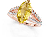 Rose gold Marquise Cut Cut Split Shank Pave Diamond Engagement Ring with Four-Prong Setting_1