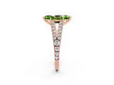 Rose gold Marquise Cut Cut Split Shank Pave Diamond Engagement Ring with Four-Prong Setting_2