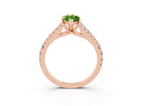 Rose gold Marquise Cut Cut Split Shank Pave Diamond Engagement Ring with Four-Prong Setting_3
