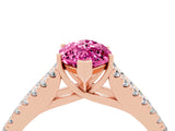 Rose gold Marquise Cut Cut Split Shank Pave Diamond Engagement Ring with Four-Prong Setting_4