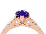 Rose gold Marquise Cut Cut Split Shank Pave Diamond Engagement Ring with Four-Prong Setting_4