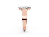 Rose gold Marquise Cut Diamond Channel Set Solitaire Ring with Four-Prong Setting_14